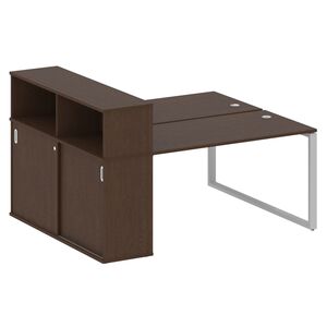 Рабочая станция на О-образном м/к с опорным шкафом-купе