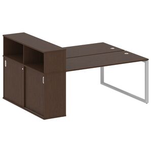 Рабочая станция на О-образном м/к с опорным шкафом-купе