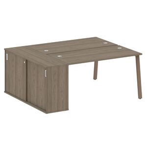 Рабочая станция на А-образном м/к с опорным шкафом-купе