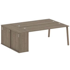 Рабочая станция на А-образном м/к с опорным шкафом-купе