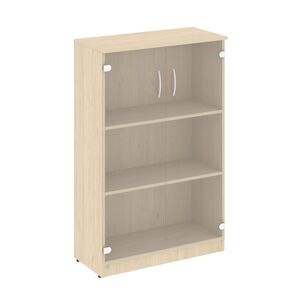 Шкаф средний широкий (2 средние двери стекло)