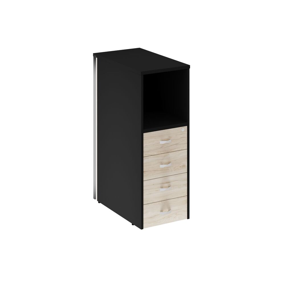 Onix Тумба с подсветкой 4 ящика завершающая, левая