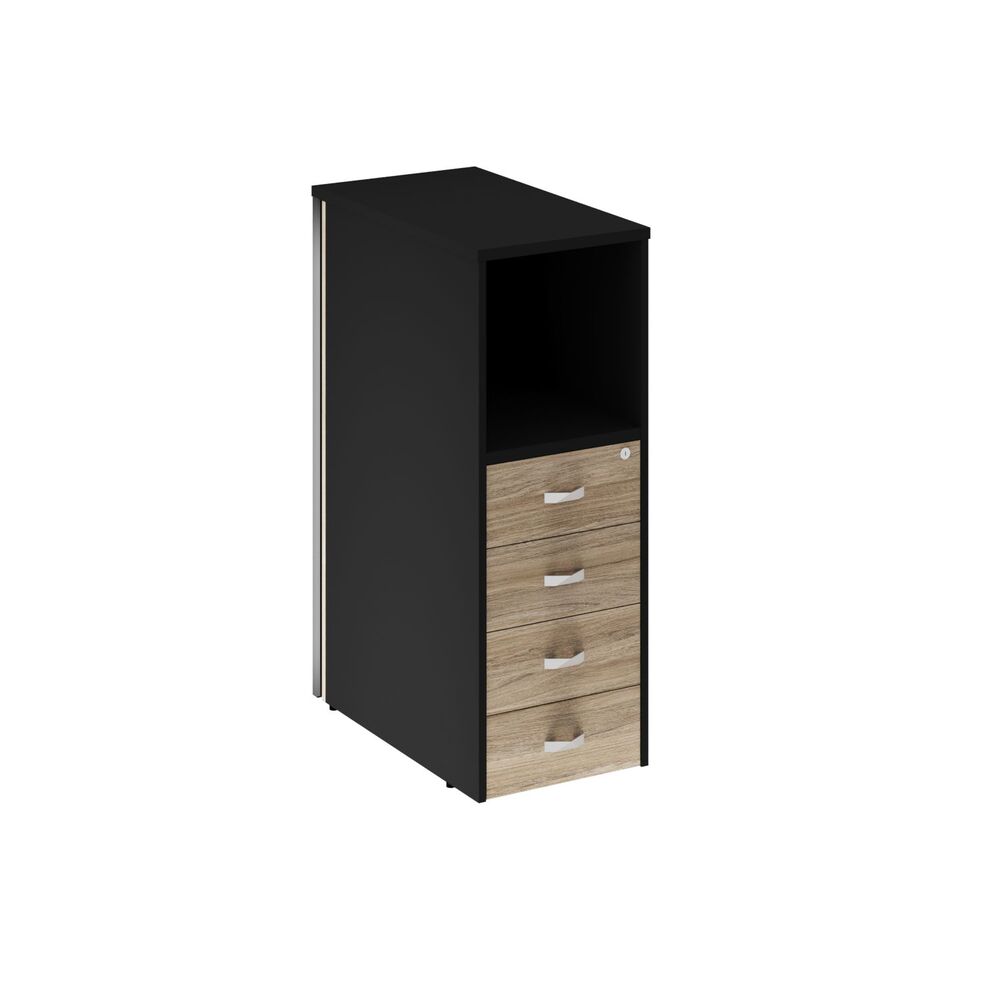 Onix Тумба с подсветкой 4 ящика завершающая, левая