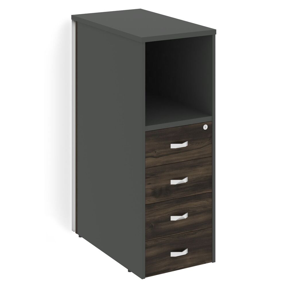 Onix Тумба с подсветкой 4 ящика завершающая, левая