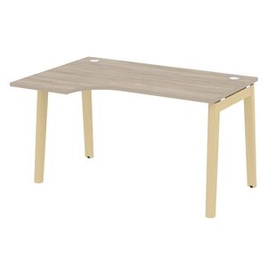 Стол эргономичный левый (опоры - массив дерева)