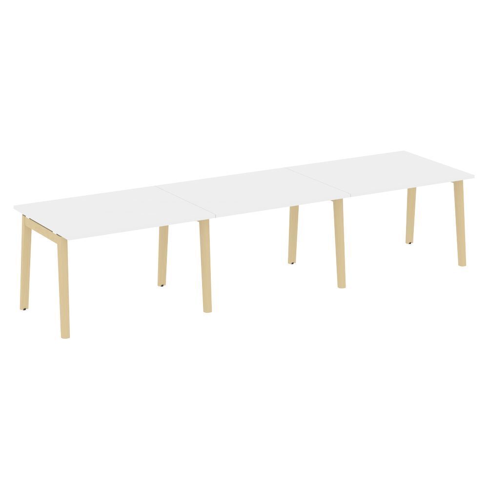 Стол переговорный (3 столешницы) (опоры - массив дерева)