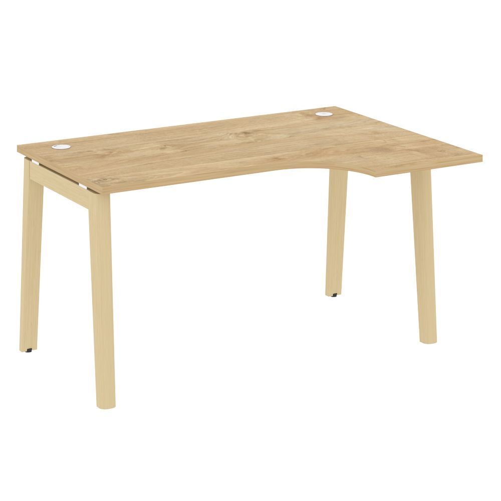 Стол эргономичный правый (опоры - массив дерева)