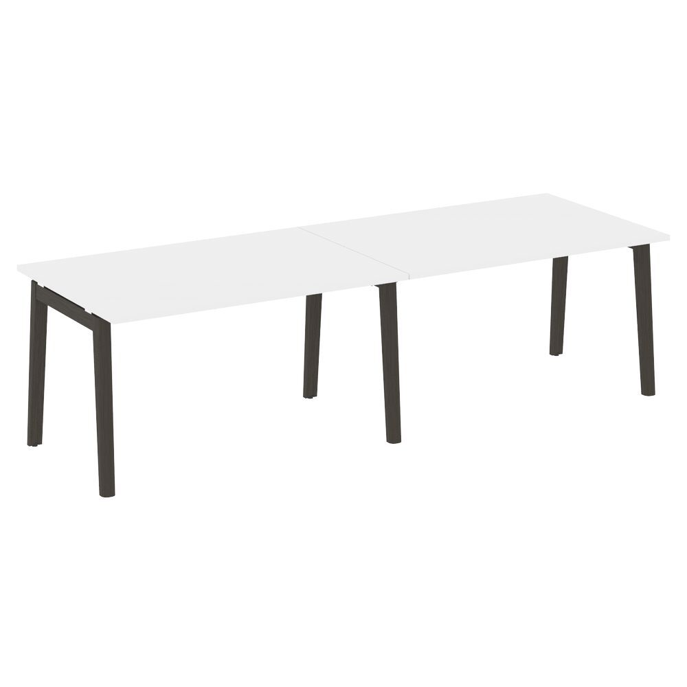 Стол переговорный (2 столешницы) (опоры - массив дерева)