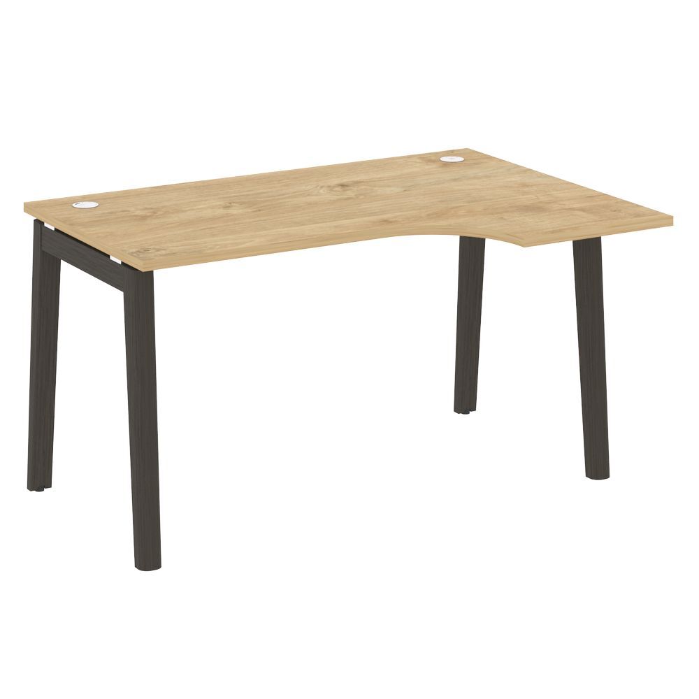 Стол эргономичный правый (опоры - массив дерева)