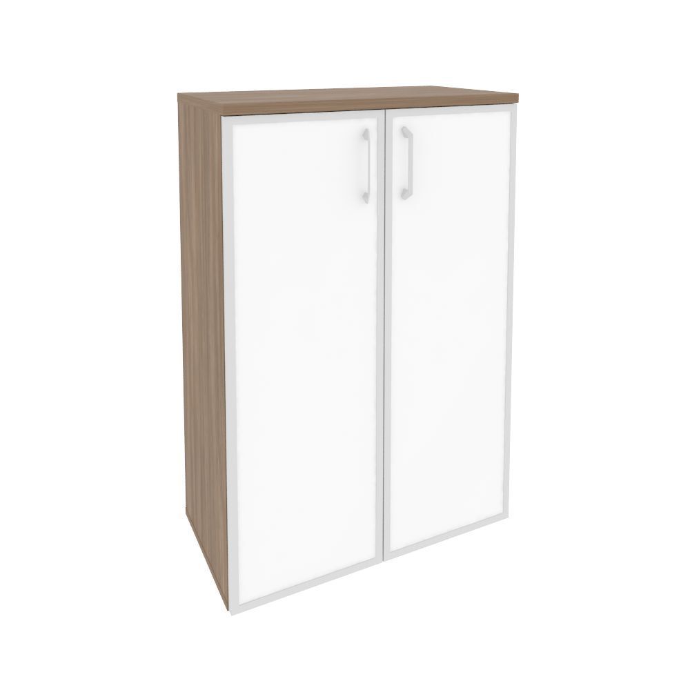 Шкаф средний широкий (стекло белое)