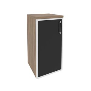 Шкаф низкий узкий левый (стекло черное)