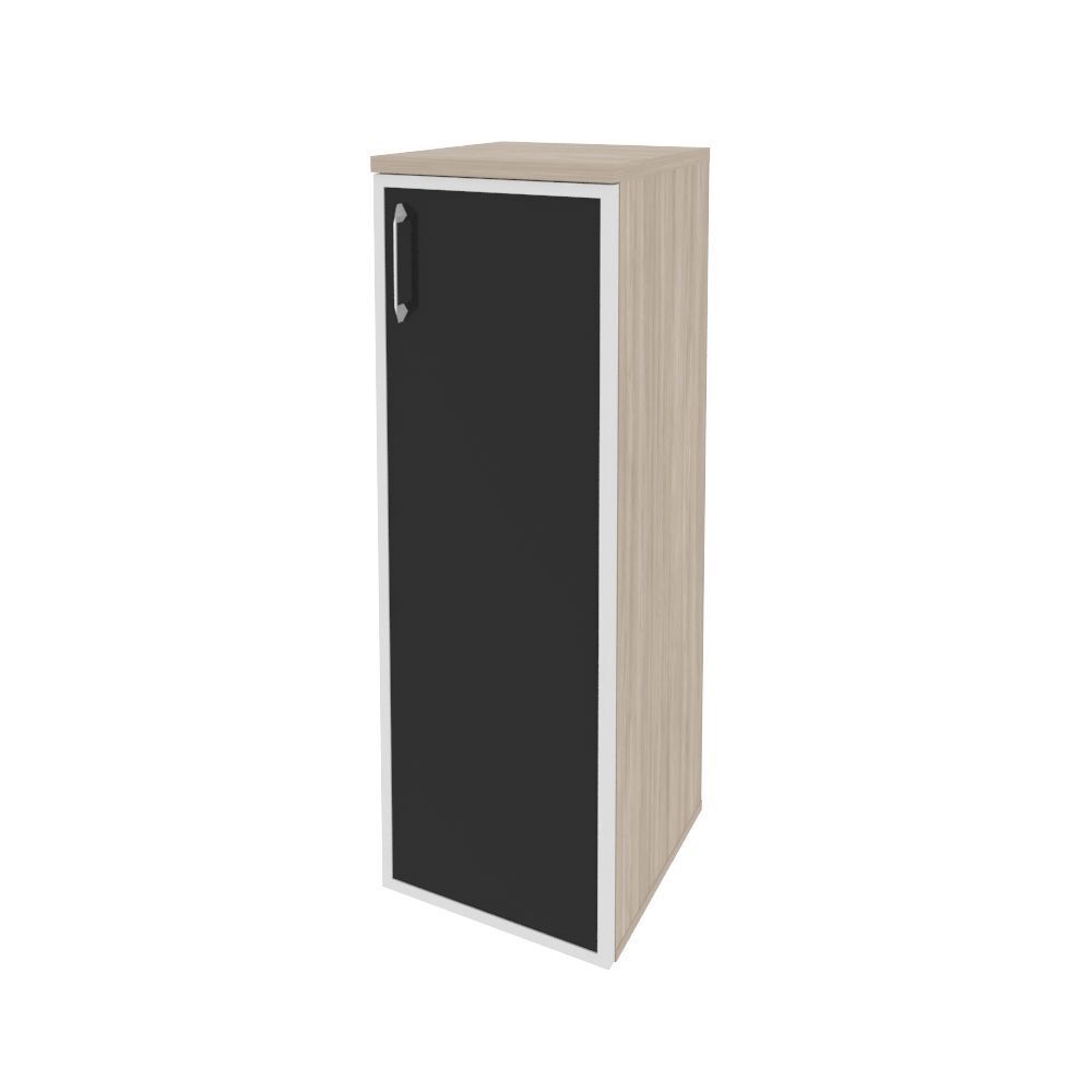 Шкаф средний узкий правый (стекло черное)