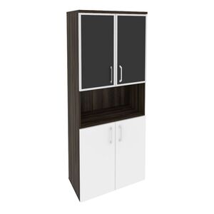 Шкаф высокий широкий (стекло черное)