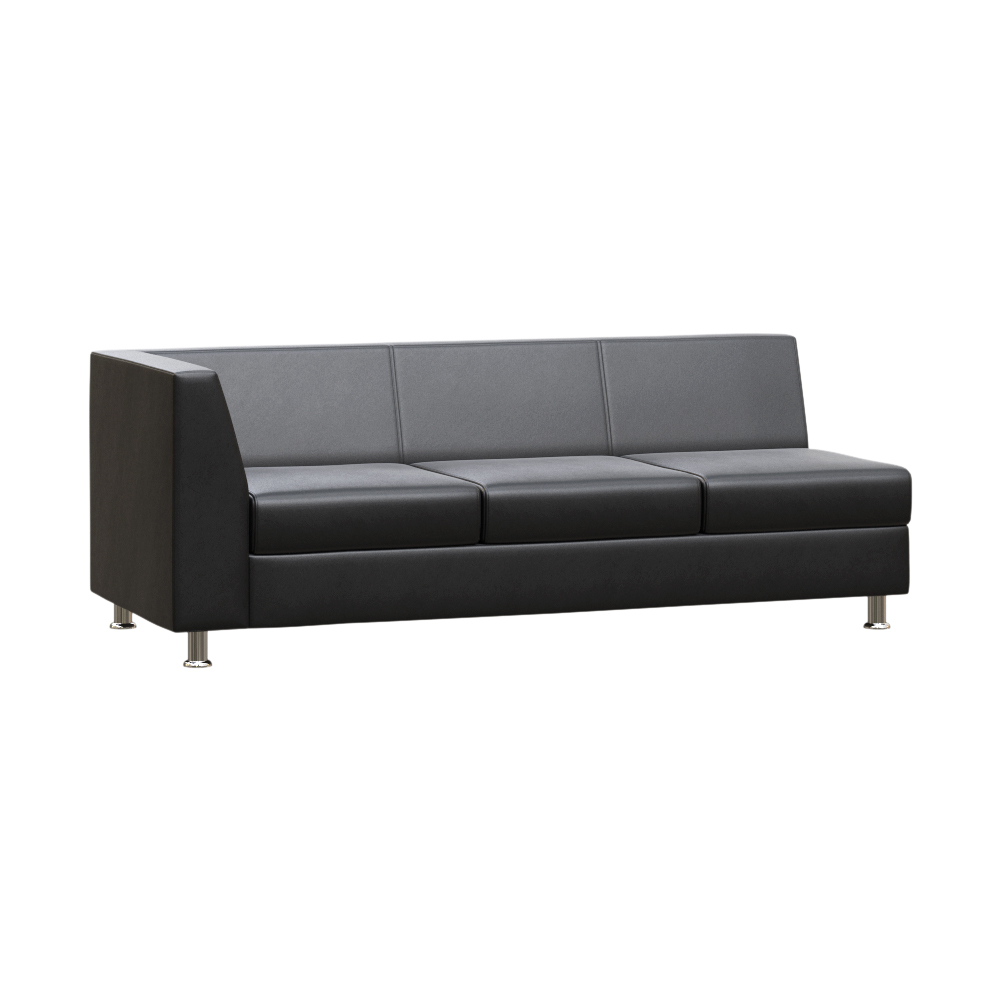 Секция с подлокотником трехместная правая