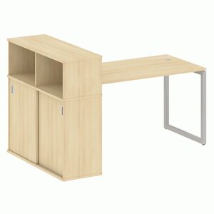 Стол письменный с шкафом-купе на О-образном м/к
