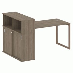 Стол письменный с шкафом-купе на О-образном м/к