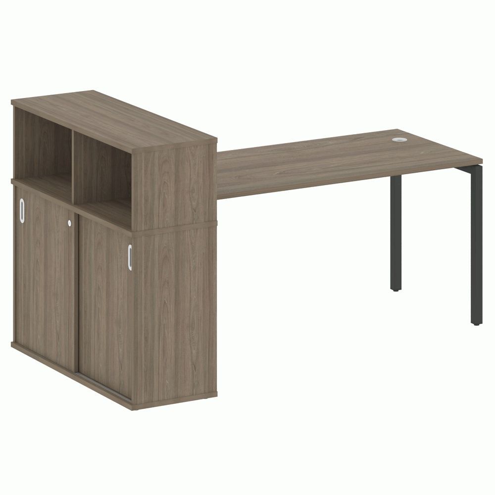 Стол письменный с шкафом-купе на П-образном м/к