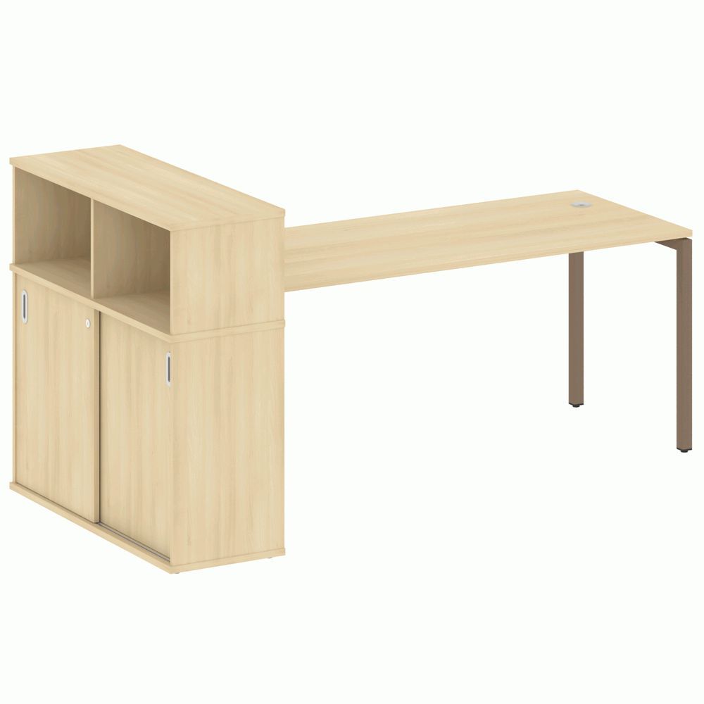 Стол письменный с шкафом-купе на П-образном м/к