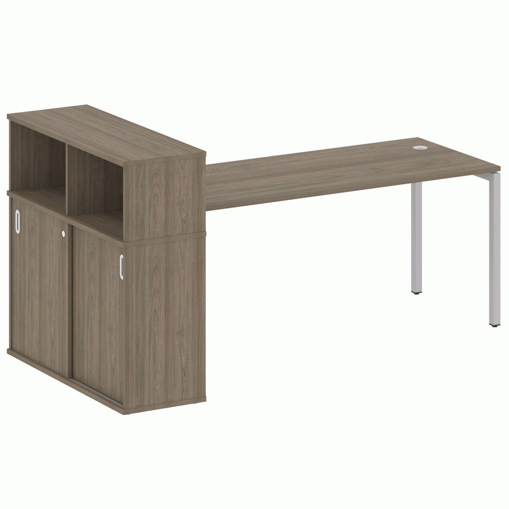 Стол письменный с шкафом-купе на П-образном м/к