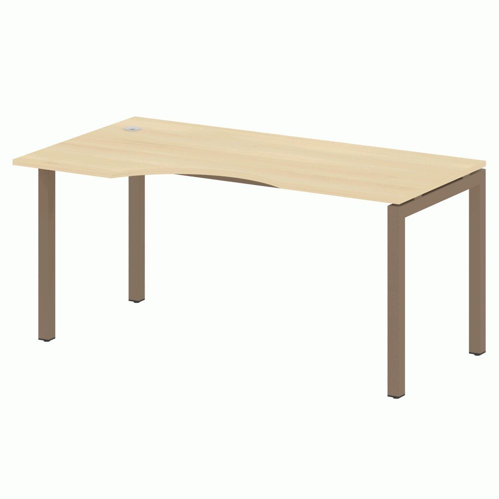 Стол криволинейный левый на П-образном м/к