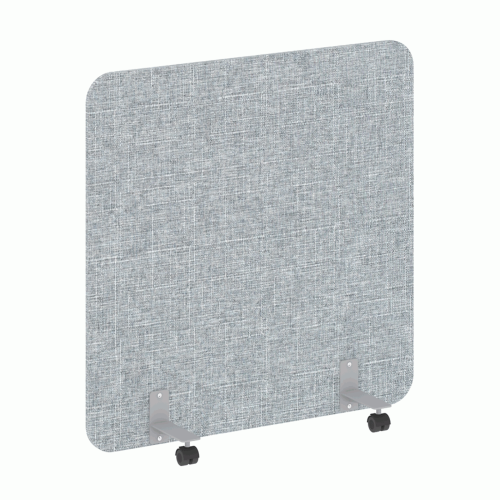 Перегородка на металлических опорах, на роликах