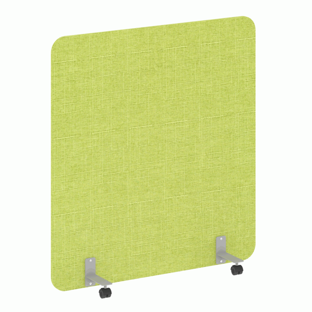 Перегородка на металлических опорах, на роликах