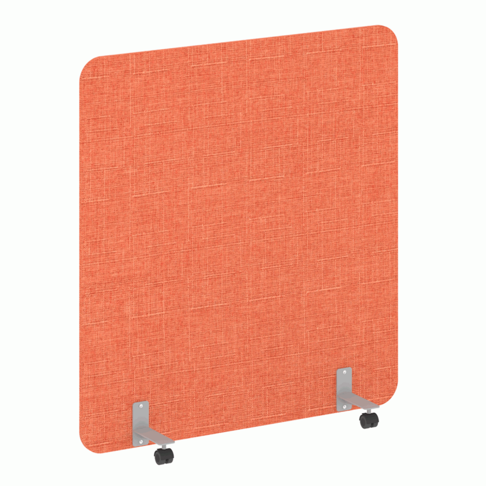 Перегородка на металлических опорах, на роликах