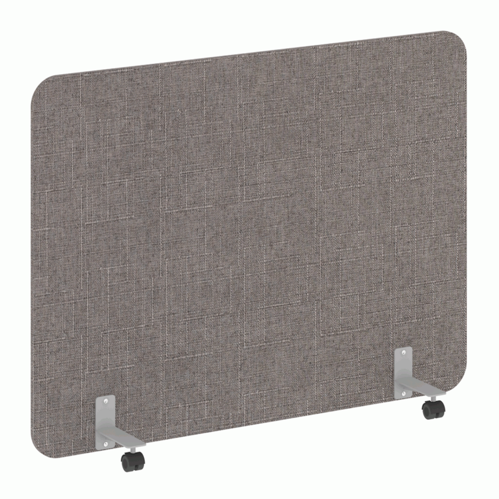 Перегородка на металлических опорах, на роликах