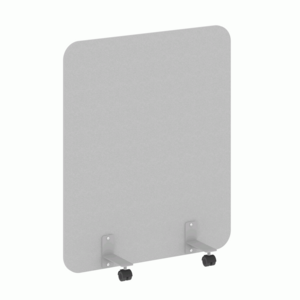 Перегородка на металлических опорах, на роликах