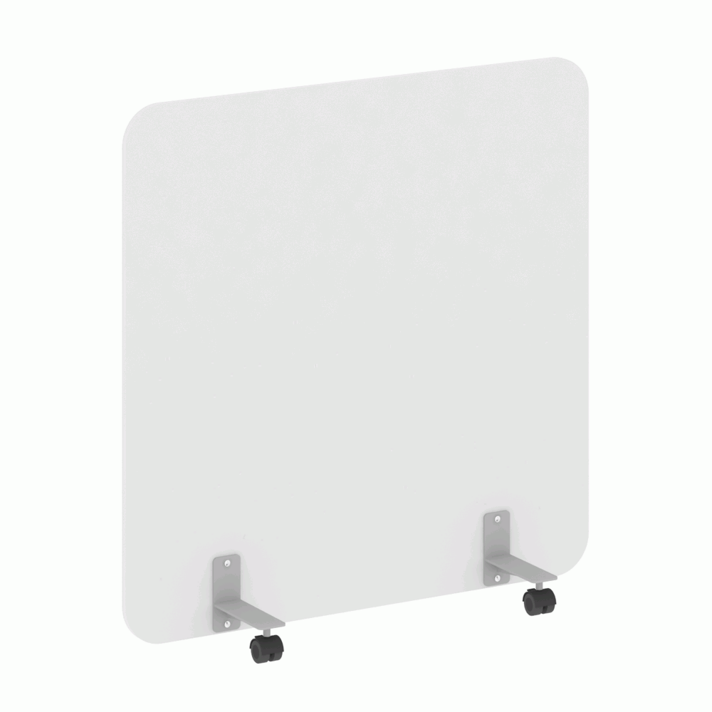 Перегородка на металлических опорах, на роликах