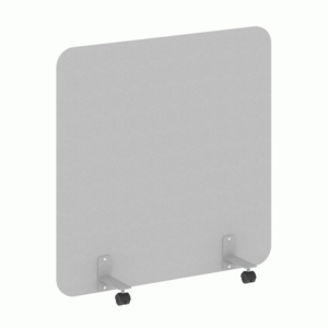 Перегородка на металлических опорах, на роликах