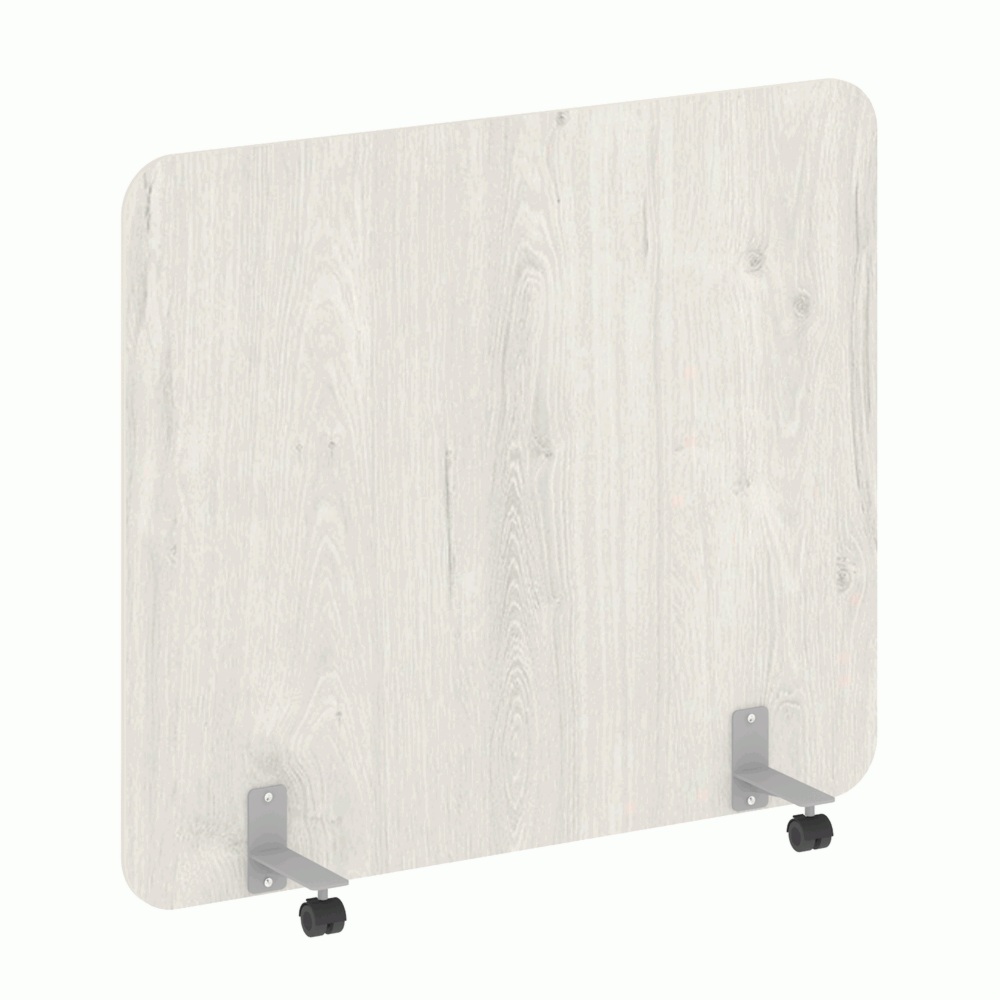 Перегородка на металлических опорах, на роликах