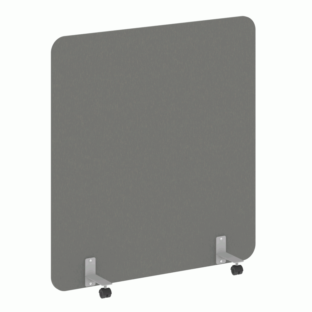 Перегородка на металлических опорах, на роликах