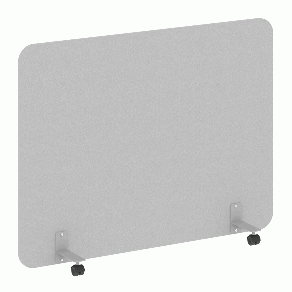 Перегородка на металлических опорах, на роликах