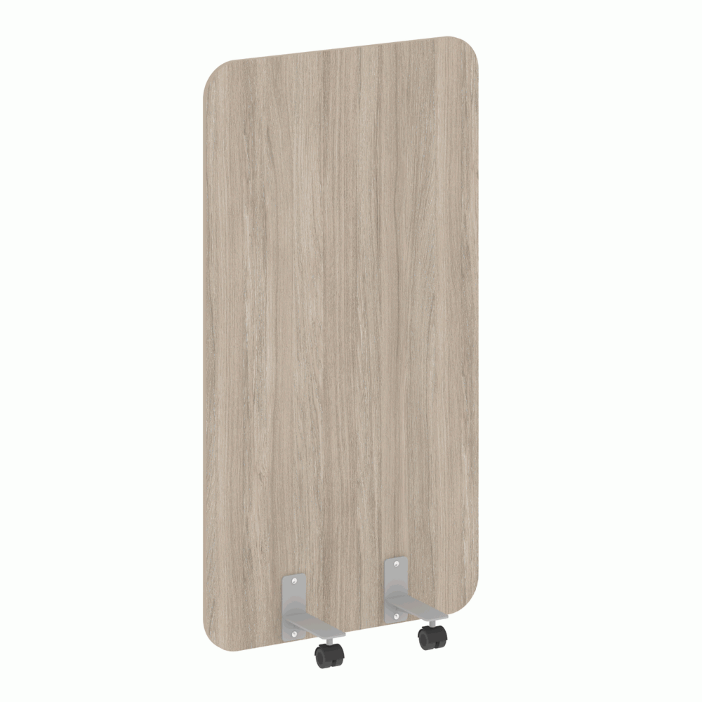 Перегородка на металлических опорах, на роликах