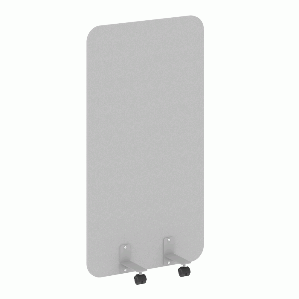 Перегородка на металлических опорах, на роликах