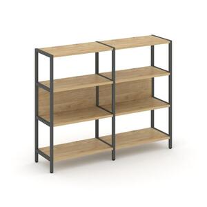 Двухсекционный стеллаж трехярусный
