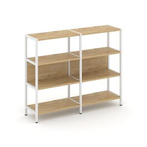 Двухсекционный стеллаж трехярусный
