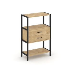 Односекционный стеллаж трехярусный с ящиками