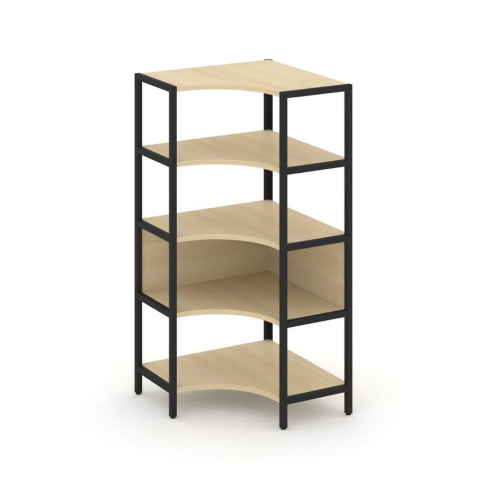 Односекционный угловой стеллаж четырехярусный