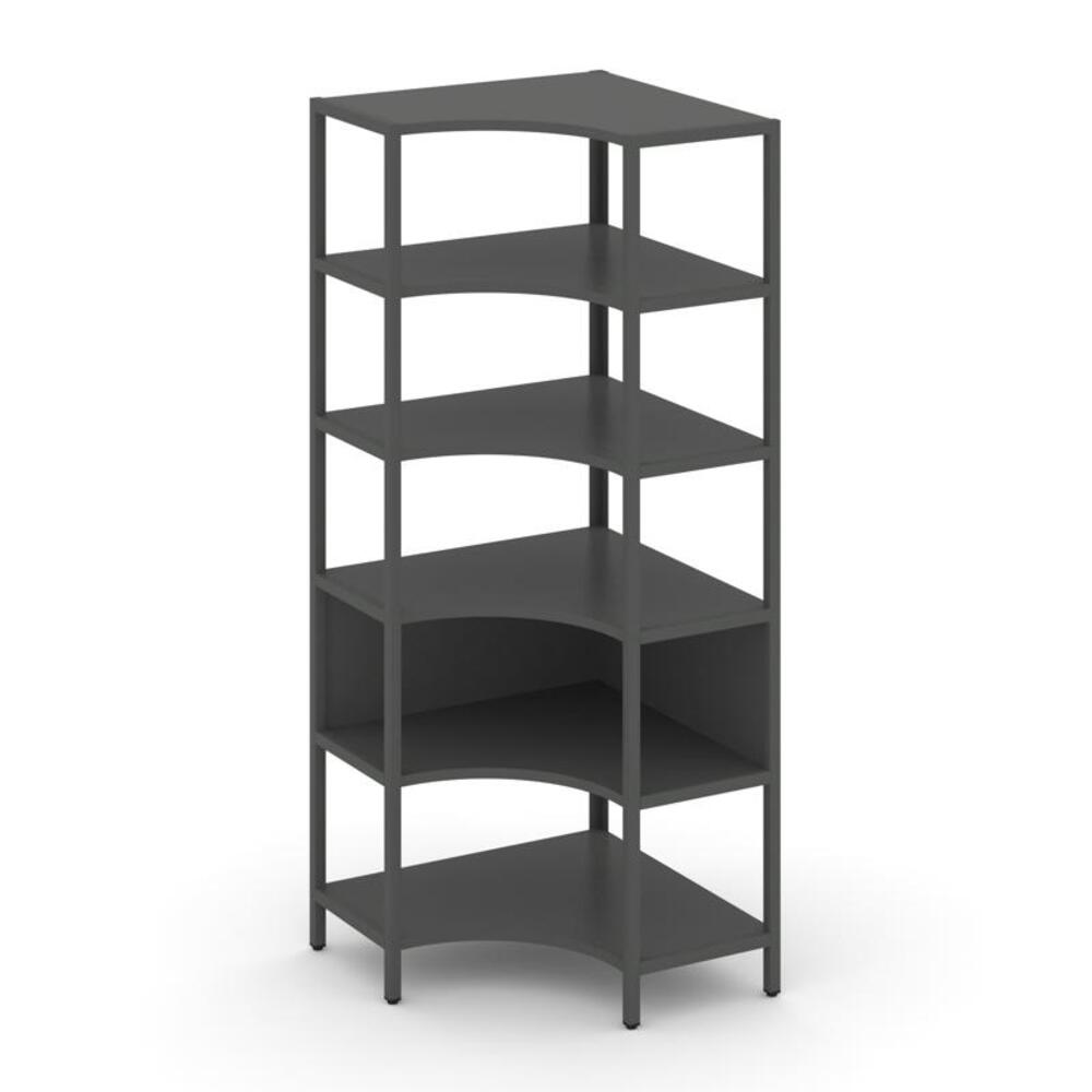 Односекционный угловой стеллаж пятиярусный