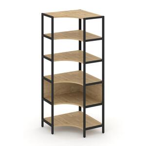 Односекционный угловой стеллаж пятиярусный