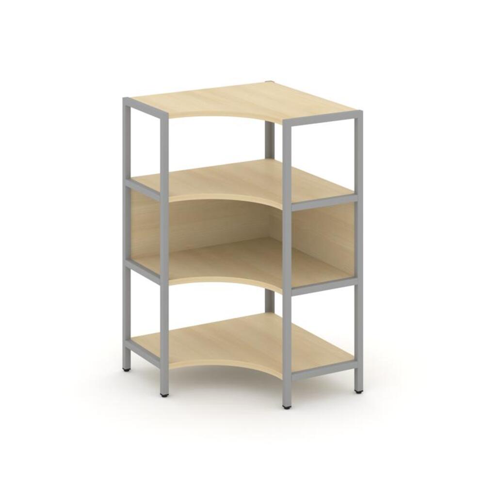 Односекционный угловой стеллаж трехярусный