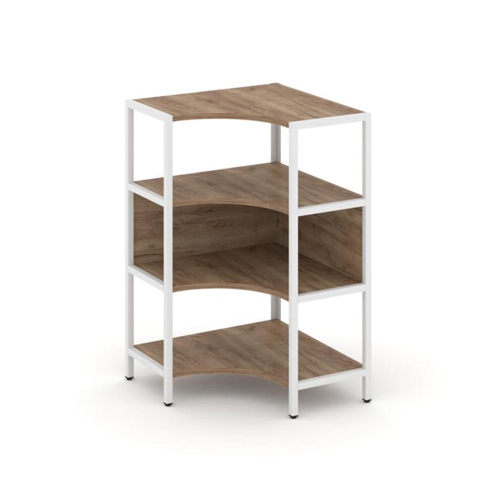 Односекционный угловой стеллаж трехярусный