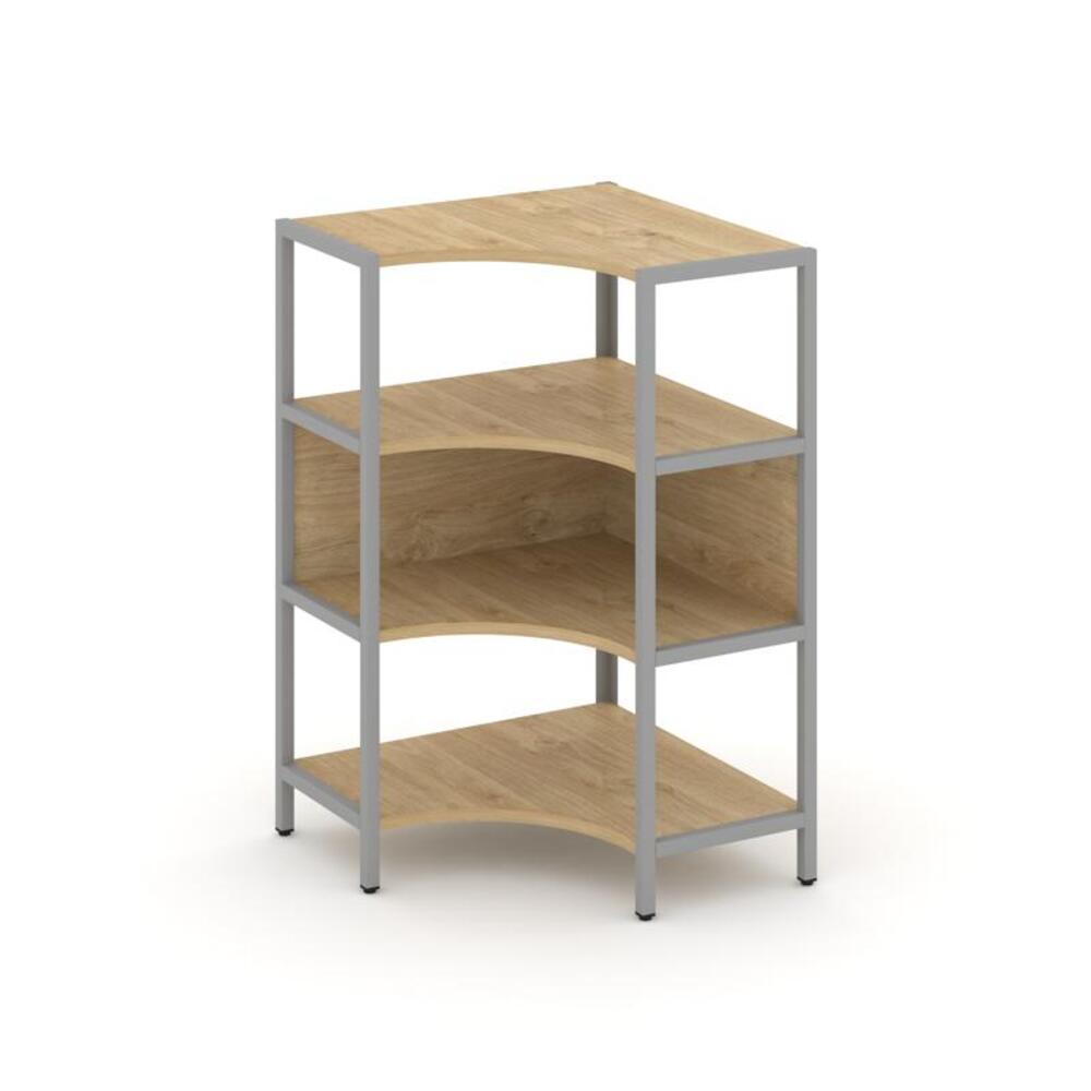 Односекционный угловой стеллаж трехярусный