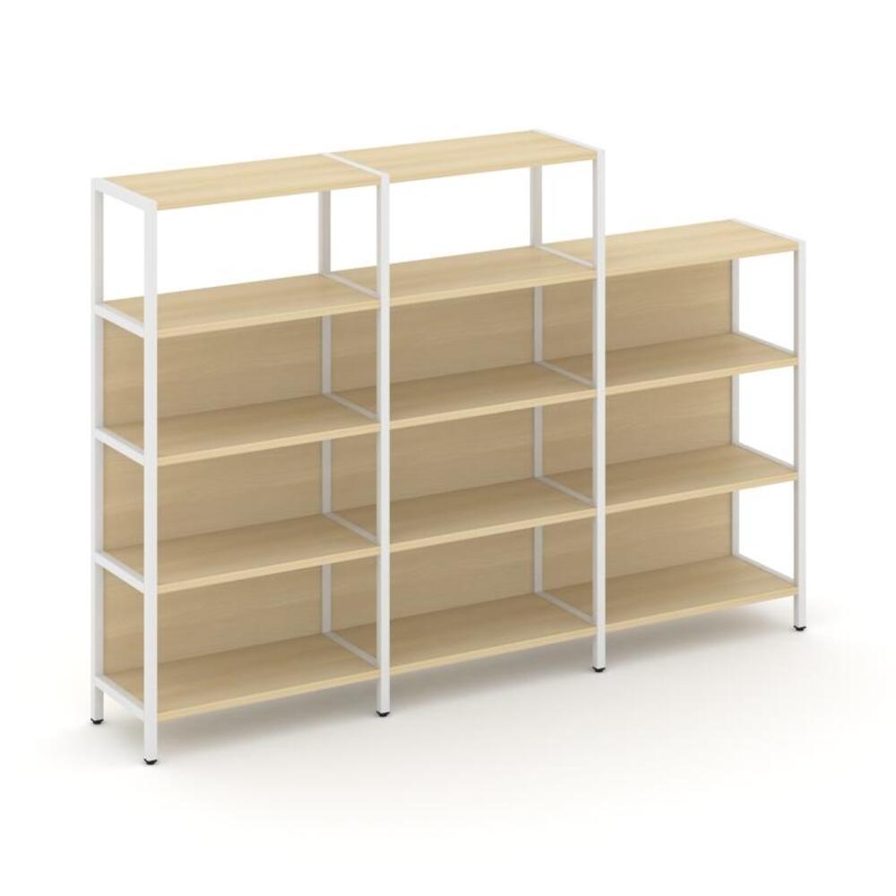 Трехсекционный стеллаж четырех/трехярусный