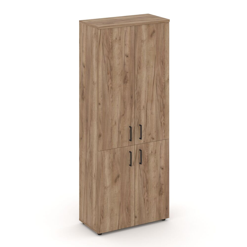 Шкаф высокий широкий (2 низких фасада ЛДСП + 2 средних фасада ЛДСП)