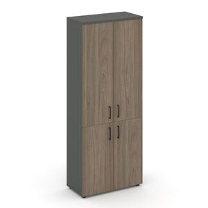 Шкаф высокий широкий (2 низких фасада ЛДСП + 2 средних фасада ЛДСП)