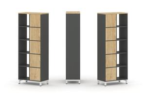 Набор стеллажа двухстороннего, 5 ярусов