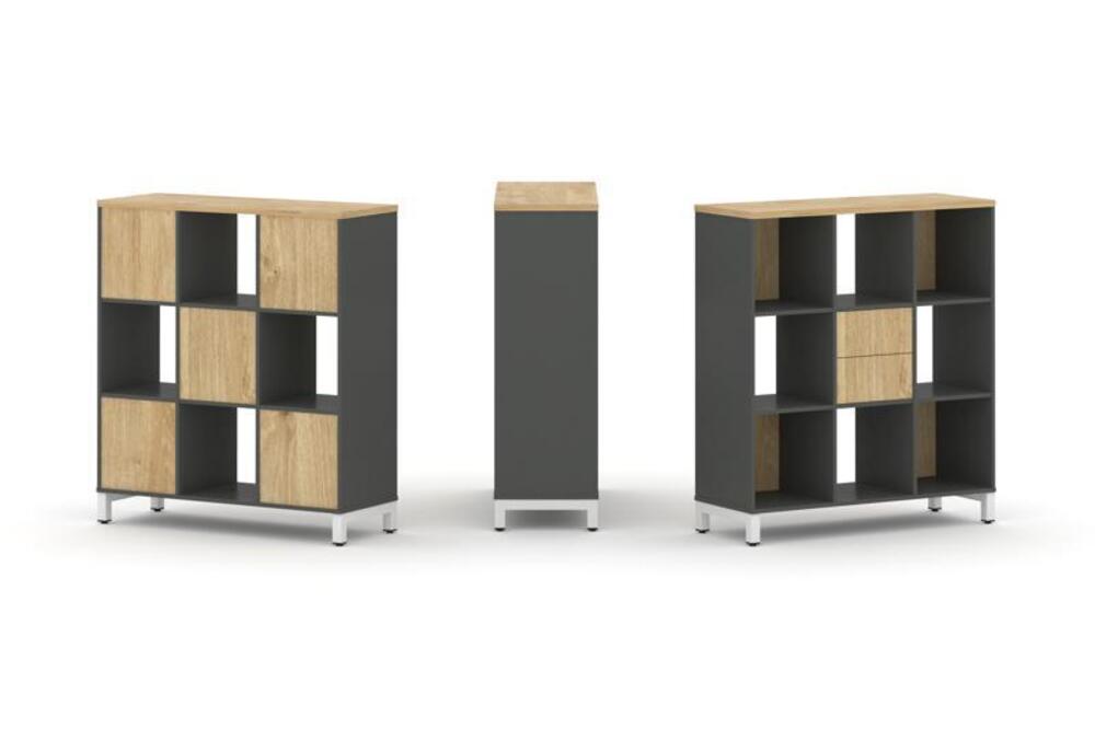 Набор стеллажа одностороннего, 3 яруса